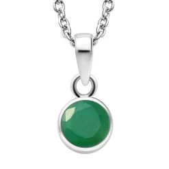 May Birthstone Jewelry Gift Set With Socoto Emerald Fish Hook Earrings And Solitaire Pendant Necklace 20 Inches In Platinum Over Sterling Silver And Stainless Steel 1.70 Ctw -Jewelry store 4091483 3