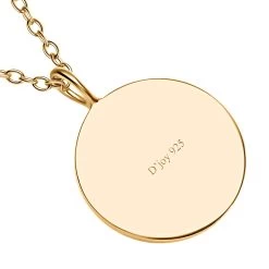 Dainty Pause Pendant Necklace (16-18 Inches) In 14K YG Over Sterling Silver (3.90 G) -Jewelry store 4117313 5