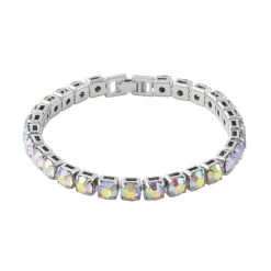 Aurora Borealis Color Austrian Crystal Tennis Bracelet (7.50In) And Bracelet Buddy In SilvertoneAurora Borealis Color Austrian Crystal Tennis Bracelet (7.50In) And Bracelet Buddy In Silverto 11 Aurora Borealis Color Austrian Crystal Tennis Bracelet (7.50In) And Bracelet Buddy In SilvertoneAurora Borealis Color Austrian Crystal Tennis Bracelet (7.50In) And Bracelet Buddy In Silverto -Jewelry store 4124147 2