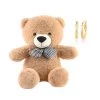 14K Yellow Gold 20X3mm Diamond-Cut Hoop Earrings With Teddy Bear Packaging -Jewelry store 4138507