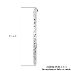 14K White Gold Diamond-Cut Hoop Earrings 1.60 Grams With Teddy Bear Packaging 1.60 Grams -Jewelry store 4138508 6