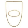 10K Yellow Gold 3.75 Mm Miami Cuban Chain Bracelet (8.0In) And Necklace 20 Inches 9.50 Grams