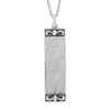 Marvelous Meteorite, Black Enameled Pendant In Rhodium Over Sterling Silver With Stainless Steel Necklace 20 Inches -Jewelry store 4154752