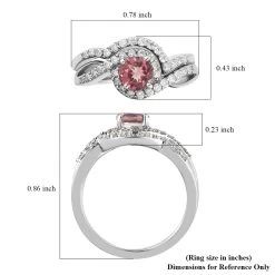 Red Apatite Set Of 2 Ring In Platinum Over Sterling Silver 0.85 Ctw -Jewelry store 4159198 6