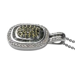 Green And White Diamond Cocktail Pendant Necklace 20 Inches In Platinum Over Sterling Silver 1.50 Ctw 8 Green And White Diamond Cocktail Pendant Necklace 20 Inches In Platinum Over Sterling Silver 1.50 Ctw -Jewelry store 4172972 3