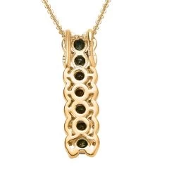 Yellow And White Diamond Pendant Necklace 20 Inches In Vermeil Yellow Gold Over Sterling Silver 1.00 Ctw -Jewelry store 4181161 4