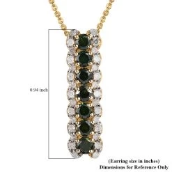 Yellow And White Diamond Pendant Necklace 20 Inches In Vermeil Yellow Gold Over Sterling Silver 1.00 Ctw -Jewelry store 4181161 6