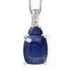 TLV Masoala Sapphire (FF), White Topaz Pendant Necklace (20 Inches) In Vermeil YG Over Sterling Silver 9.25 Ctw -Jewelry store 4190457