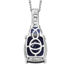 TLV Masoala Sapphire (FF), White Topaz Pendant Necklace (20 Inches) In Vermeil YG Over Sterling Silver 9.25 Ctw -Jewelry store 4190457 4