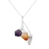 Clear Quartz And Multi Gemstone Pendant Necklace 28.5-30.5 Inches In Silvertone 42.50 Ctw 1 Clear Quartz And Multi Gemstone Pendant Necklace 28.5-30.5 Inches In Silvertone 42.50 Ctw -Jewelry store 4195634