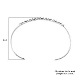 SANTA FE Style Turquoise Cuff Bracelet In Sterling Silver (7.00 In) 8.65 Grams 7.50 Ctw -Jewelry store 6057772 3