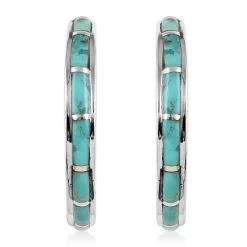 Sleeping Beauty Turquoise Earring Sterling Silver 7.50 Ctw