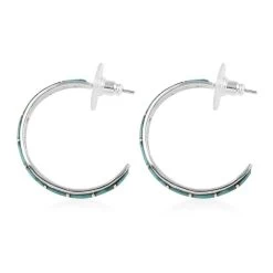 Sleeping Beauty Turquoise Earring Sterling Silver 7.50 Ctw -Jewelry store 6057784 3