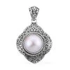Bali Legacy White Mabe Pearl Pendant In Sterling Silver