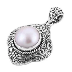Bali Legacy White Mabe Pearl Pendant In Sterling Silver -Jewelry store 6095472 3