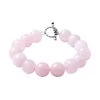 Galilea Rose Quartz Beaded Bracelet In Stainless Steel (7.50 In) 273.50 Ctw -Jewelry store 6127352