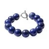 Lapis Lazuli Beaded Bracelet In Stainless Steel (7.50 In) 327.00 Ctw -Jewelry store 6127355