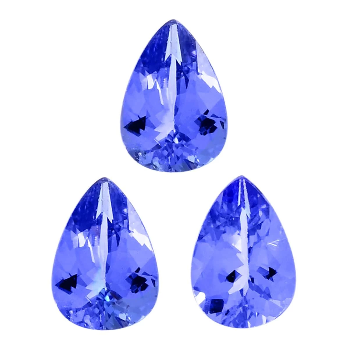 Premium Tanzanite Set Of 3 (Pear 7x5 Mm) 1.80 Ctw 3 Premium Tanzanite Set Of 3 (Pear 7x5 Mm) 1.80 Ctw
