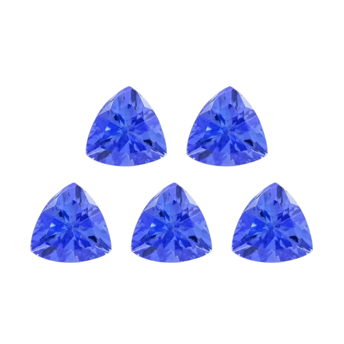 Premium Tanzanite Set Of 5 (Trl 5 Mm) 1.95 Ctw 3 Premium Tanzanite Set Of 5 (Trl 5 Mm) 1.95 Ctw