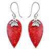 Sponge Coral Floral Drop Earrings In Sterling Silver -Jewelry store 6277085