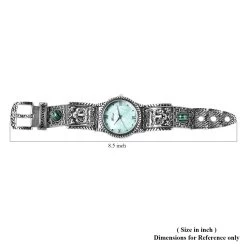 Genoa Green MOP Japanese Movement Malachite Studded Carved Tiger Pattern Bracelet Watch 15 Genoa Green MOP Japanese Movement Malachite Studded Carved Tiger Pattern Bracelet Watch -Jewelry store 6297535 6