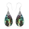 Abalone Shell Teardrop Earrings In Sterling Silver -Jewelry store 6300144
