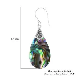 Abalone Shell Teardrop Earrings In Sterling Silver -Jewelry store 6300144 4
