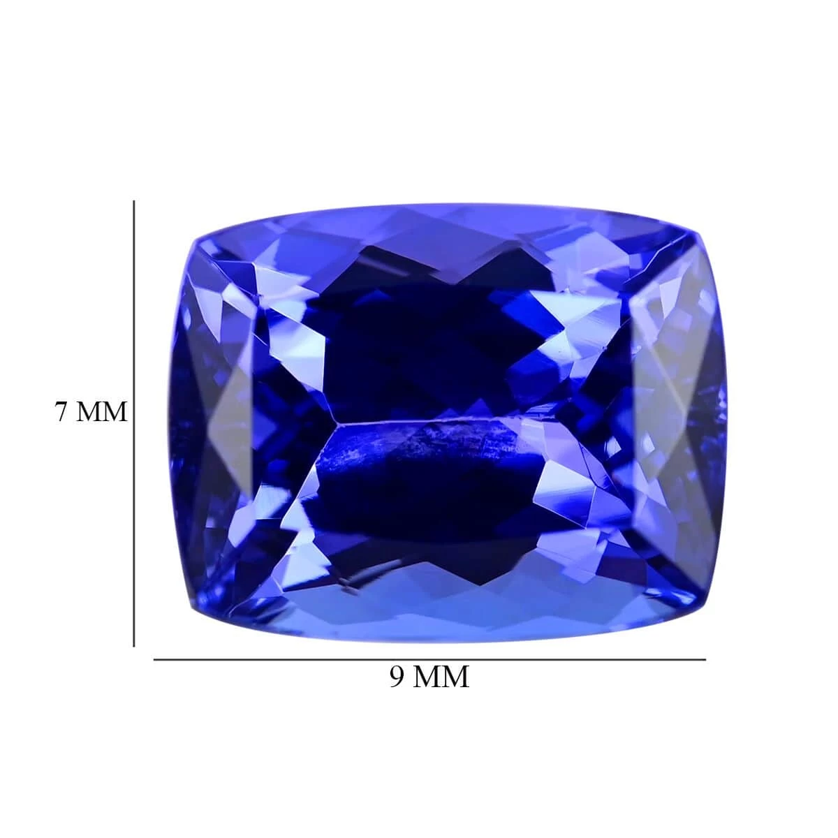 Certified AAAA Tanzanite (Cush 9x7 Mm) 2.10 Ctw 6 Certified AAAA Tanzanite (Cush 9x7 Mm) 2.10 Ctw - Image 4