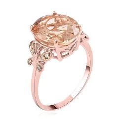 Luxoro 14K Rose Gold AAA Marropino Morganite And G-H I2 Diamond Ring 4.40 Ctw 11 Luxoro 14K Rose Gold AAA Marropino Morganite And G-H I2 Diamond Ring 4.40 Ctw -Jewelry store 6304320 3