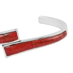 SANTA FE Style Kingman Turquoise Bangle Bracelet In Sterling Silver (6.50 In) 11.50 Grams 7.50 Ctw -Jewelry store 6304814 3