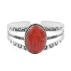 Santa Fe Style Plum Coral Bangle Bracelet In Sterling Silver (6.50 In) 6.50 Ctw 2 Santa Fe Style Plum Coral Bangle Bracelet In Sterling Silver (6.50 In) 6.50 Ctw -Jewelry store 6304817