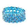 Simulated Blue Sapphire And Austrian Crystal Wrap Bracelet In Silvertone (7.00 In) -Jewelry store 6368831