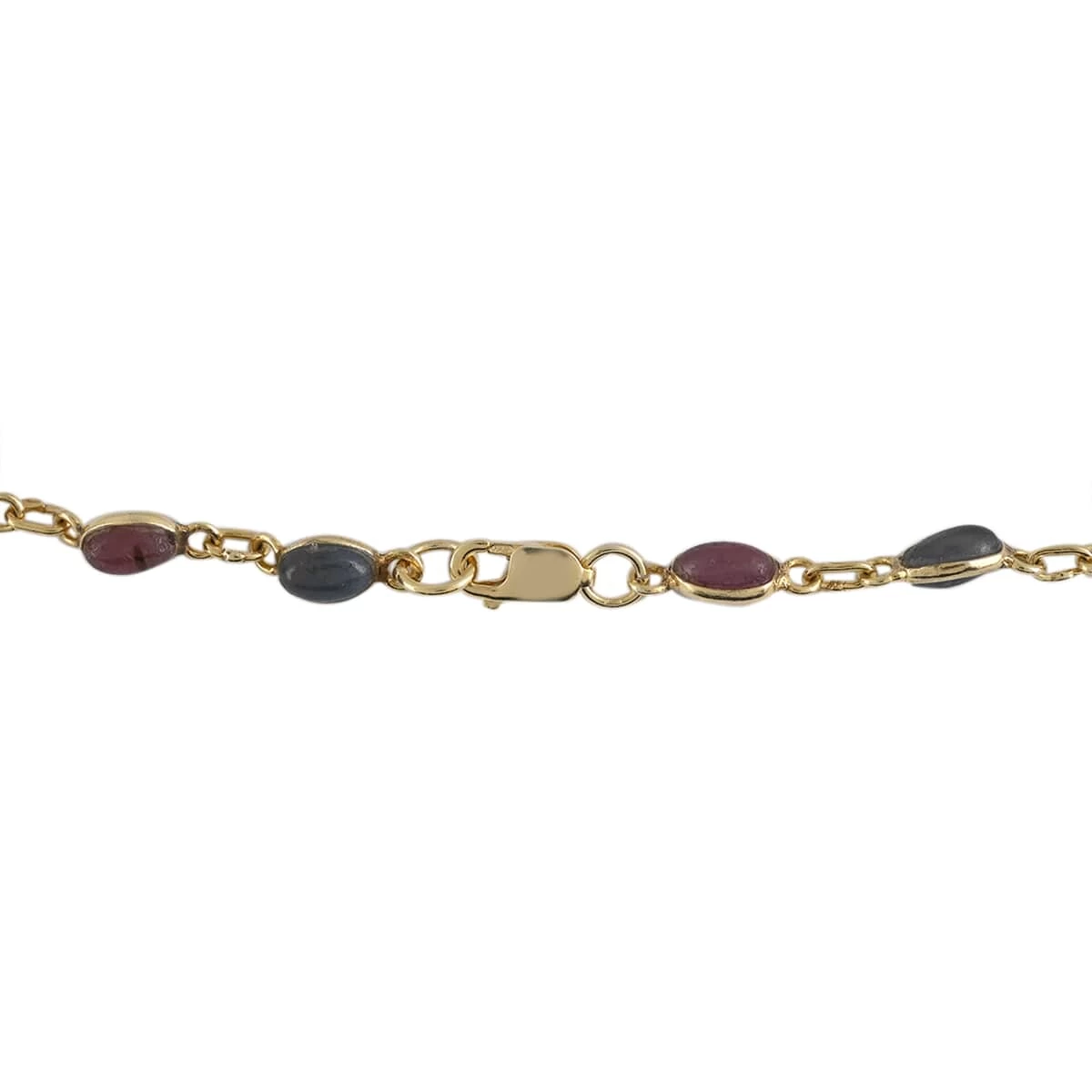 Sapphire And Ruby Bar Beaded Necklace 36 Inches In 14K YG Over Sterling Silver 40.80 Ctw 5 Sapphire And Ruby Bar Beaded Necklace 36 Inches In 14K YG Over Sterling Silver 40.80 Ctw - Image 3