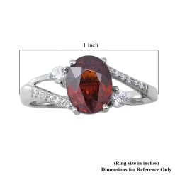 Cambodian Red Zircon And Natural White Zircon Ring In Platinum Over Sterling Silver 3.40 Ctw 11 Cambodian Red Zircon And Natural White Zircon Ring In Platinum Over Sterling Silver 3.40 Ctw -Jewelry store 6708462 4