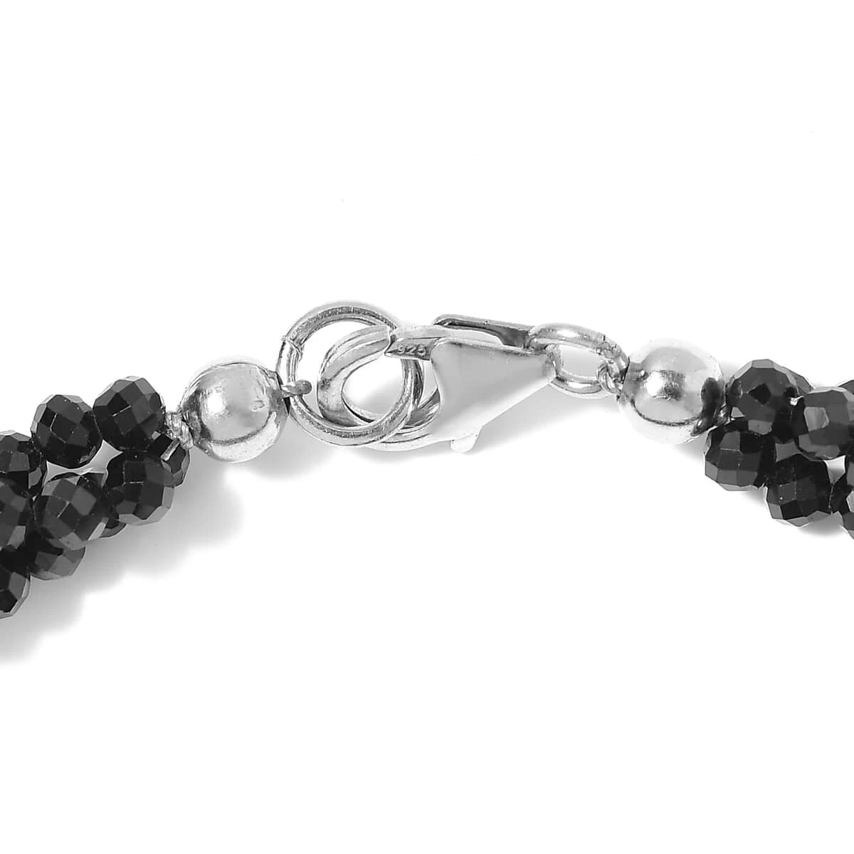 Thai Black Spinel Beaded Bracelet In Platinum Over Sterling Silver (7.25 In) 39.35 Ctw 6 Thai Black Spinel Beaded Bracelet In Platinum Over Sterling Silver (7.25 In) 39.35 Ctw - Image 4