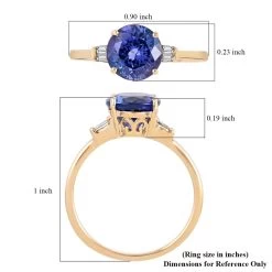 14K Yellow Gold Premium Tanzanite And Diamond G-H I3 Ring 2.15 Grams 2.40 Ctw -Jewelry store 6849389 5