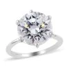 Lustro Stella Made With Finest CZ Solitaire Ring In Platinum Over Sterling Silver Solitaire 9.65 Ctw -Jewelry store 6920104