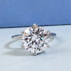 Lustro Stella Made With Finest CZ Solitaire Ring In Platinum Over Sterling Silver Solitaire 9.65 Ctw 9 Lustro Stella Made With Finest CZ Solitaire Ring In Platinum Over Sterling Silver Solitaire 9.65 Ctw -Jewelry store 6920104 1