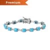 AMERICAN Natural Sleeping Beauty Turquoise And Natural White Zircon Link Bracelet In Platinum Over Sterling Silver (8.00 In) 12.60 Grams 11.10 Ctw 1 AMERICAN Natural Sleeping Beauty Turquoise And Natural White Zircon Link Bracelet In Platinum Over Sterling Silver (8.00 In) 12.60 Grams 11.10 Ctw -Jewelry store 7010822