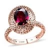 MIRAGE COLLECTION LUXORO 10K Rose Gold AAA Orissa Rhodolite Garnet Solitaire Ring 2.10 Ctw 2 MIRAGE COLLECTION LUXORO 10K Rose Gold AAA Orissa Rhodolite Garnet Solitaire Ring 2.10 Ctw -Jewelry store 7017011