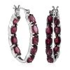 Premium Orissa Rhodolite Garnet Inside Out Hoop Earrings In Platinum Over Sterling Silver 9.35 Ctw -Jewelry store 7017095