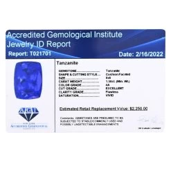 Certified & Appraised AAAA Tanzanite (Cush 8x6 Mm) 1.50 Ctw -Jewelry store 7023323 4