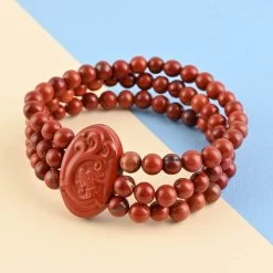 Galilea Rose Quartz Carved Dragon Stretch Multi-Row Beaded Bracelet 165.00 Ctw -Jewelry store 7027457 1