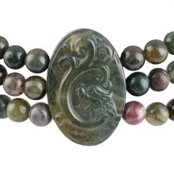 Multi Jasper Stretch Beaded Bracelet| Carved Dragon Bracelet| Multi Strand Beaded Jewelry For Women 165.00 Ctw 8 Multi Jasper Stretch Beaded Bracelet| Carved Dragon Bracelet| Multi Strand Beaded Jewelry For Women 165.00 Ctw -Jewelry store 7027460 2