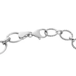TLV Artisan Crafted Platinum Over Sterling Silver Link Bracelet (7.25-8.00In) (5.80 G) -Jewelry store 7044538 3