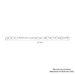 TLV Artisan Crafted Platinum Over Sterling Silver Link Bracelet (7.25-8.00In) (5.80 G) -Jewelry store 7044538 4