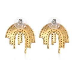 Multi-Tourmaline And White Zircon Rainbow Earrings In Vermeil Yellow Gold Over Sterling Silver 5.20 Ctw -Jewelry store 7081466 3