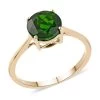 Certified & Appraised LUXORO 10K Yellow Gold AAA Natural Chrome Diopside Solitaire Ring 2.15 Ctw -Jewelry store 7129041