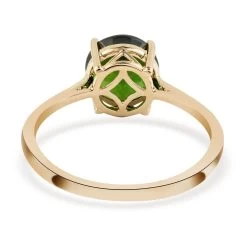 Certified & Appraised LUXORO 10K Yellow Gold AAA Natural Chrome Diopside Solitaire Ring 2.15 Ctw -Jewelry store 7129041 3