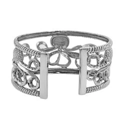Bali Legacy Sterling Silver Octopus Cuff Bracelet (7.50 In) 34.70 Grams -Jewelry store 7133012 4